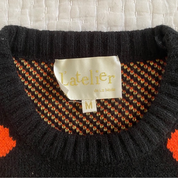 Wool Crewneck Grandma Sweater - Picture 4 of 5